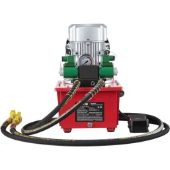 VEVOR Electric Driven Hydraulic Pump, 750W 10,000 PSI, 120V Double Acting Hydraulic Pump Power Pack Unit, Solenoid Valve with Pedal Switch, 2.1 Gal / 8L, for Punching, Bending, Double Acting Cylinders