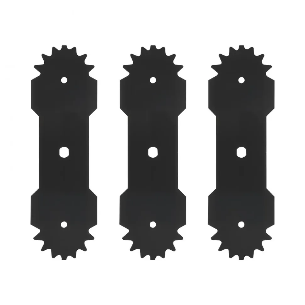 VEVOR Electric Edger Blades, 8.8-inch Length, 3-Pack Replacement Blades, 65Mn High-Carbon Steel with Electrophoretic Coating, Multi-Serrated Sharp Edge, Compatible with the VEVOR ASYTM01230 Edger