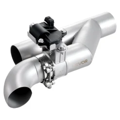 VEVOR Electric Exhaust Cutout, 2.5 Inch Universal Stainless Steel Exhaust Valve Kit with One Controller Remote Kit, Cut Out Valve, Y Pipe, Remote Control & Box, Fits Trucks, Sedans, Sports Cars, SUVs