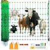VEVOR Electric Fence Netting, 35" H x 164' L, PE Net Fencing with Posts & Double-Spiked Stakes, Utility Portable Mesh for Goats, Sheep, Lambs, Deer, Hogs, Dogs, Used in Backyards, Farms, and Ranches