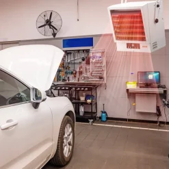 VEVOR Electric Garage Heater, 5000-Watt (2500/5000W) Ceiling Mounted Shop Heater, 2 Settings & Overheat Protection & Low Noise Cross-flow, Commercial for Indoor Workshop  Warehouse,240V White