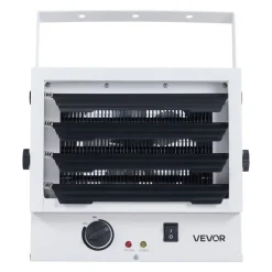 VEVOR Electric Garage Heater, 5000-Watt Wall/Ceiling Mounted Shop Heater for 2 Cars, Overheat Protection & 3 Adjustable Angles, Heavy Duty Commercial for Indoor Workshop Warehouse,240V White
