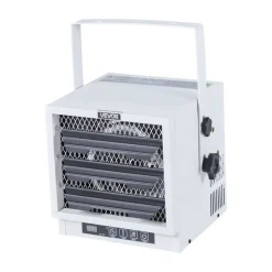 VEVOR Electric Garage Heater, 4800-Watt with Remote Control & 10 Hour Timer & Overheat Protection Wall/Ceiling Mounted Shop Heater, Commercial Fan-forced for Indoor Workshop  Warehouse,240V White