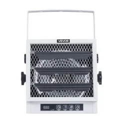VEVOR Electric Garage Heater, 4800-Watt with Remote Control & 10 Hour Timer & Overheat Protection Wall/Ceiling Mounted Shop Heater, Commercial Fan-forced for Indoor Workshop  Warehouse,240V White