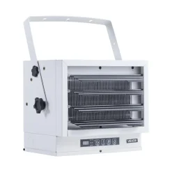 VEVOR Electric Garage Heater, 8500-Watt with Remote Control & 10 Hour Timer & Overheat Protection Wall/Ceiling Mounted Shop Heater, Commercial Fan-forced for Indoor Workshop Warehouse,240V White