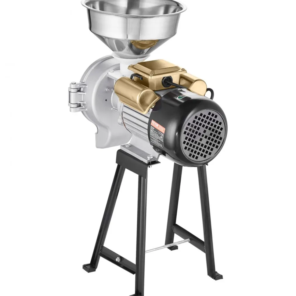 VEVOR Electric Grain Mill Grinder, 3000W Spice Grinders, Commercial Corn Mill with Funnel, Thickness Adjustable Powder Machine, Heavy Duty Feed Flour Cereal Mill Wheat Grinders, Dry & Wet Grinder