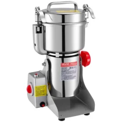 VEVOR Electric Grain Mill Grinder, 1.8 lbs Commercial Spice Grinders, High Speed 2100W Stainless Steel Pulverizer Powder Machine, for Dry Grains, Spices, Cereals, Coffee, Corn & Pepper, Swing Type