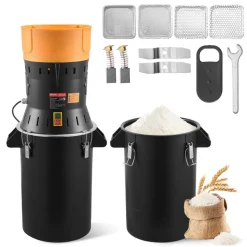 VEVOR Electric Grain Mill Grinder, 600W High Power Commercial Spice Grinder, 6.6 Gal Pulverizer Powder Machine with Galvanized Sharp Blades, for Dry Grains, Spices, Cereals, Coffee, Corn & Pepper