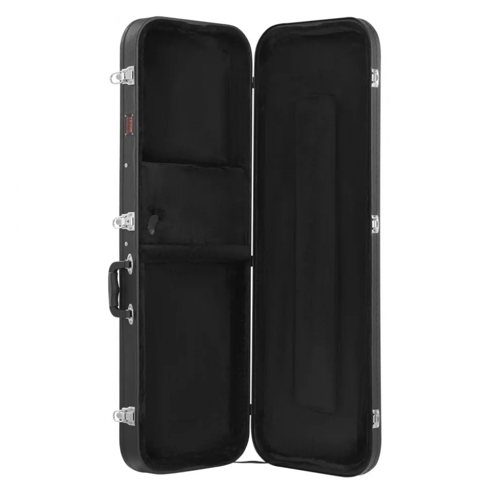 VEVOR Electric Guitar Hard Case, 41.3 Inch, Rectangle Wooden Hard-Shell Protective Carrying Case, with Lock Latch, Padding, Accessory Compartment, Key, for 39 Inch Tele/ST Electric Guitars, Yellow