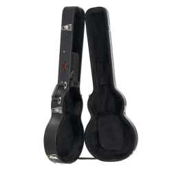 VEVOR Electric Guitar Hard Case, 41.34 in Gourd-Shaped Guitar Hard Case, With Lock Latch Keys Handle, PVC Padding Soft Lining Water-Resistant Hard Shell Guitar Case, for 39 in LES Paul Guitars, Black