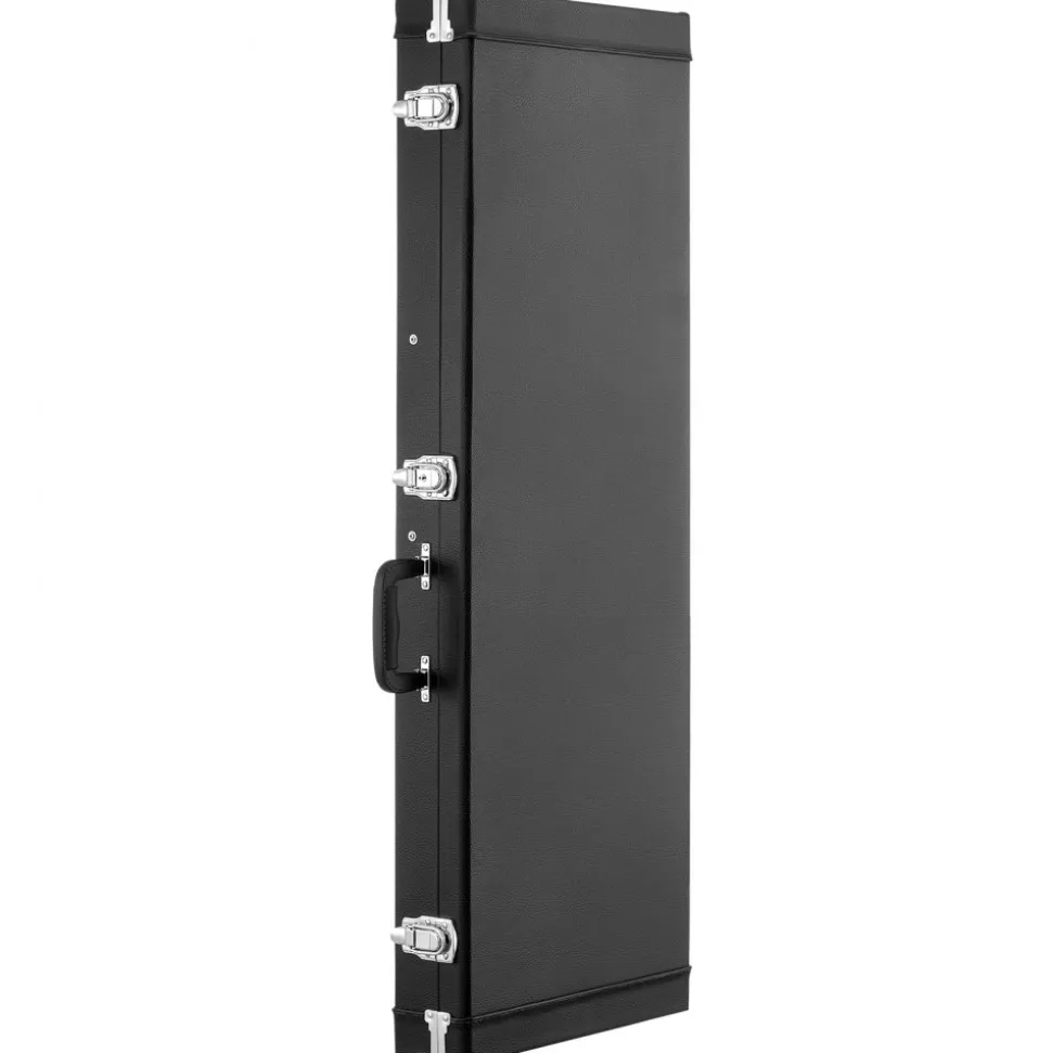 VEVOR Electric Guitar Hard Case, 41.3 Inch, Rectangle Wooden Hard-Shell Protective Carrying Case, with Lock Latch, Padding, Accessory Compartment, Key, for 39 Inch Tele/ST Electric Guitars, Black
