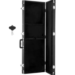 VEVOR Electric Guitar Hard Case, 41.3 Inch, Rectangle Wooden Hard-Shell Protective Carrying Case, with Lock Latch, Padding, Accessory Compartment, Key, for 39 Inch Tele/ST Electric Guitars, Black