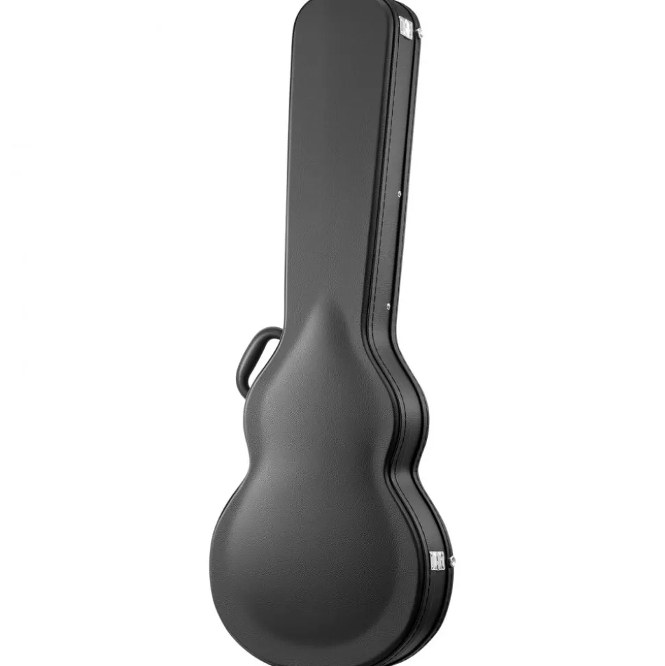 VEVOR Electric Guitar Hard Case, 42.2 Inch, Wooden Hard-Shell Protective Carrying Case with Lock Latch, Sponge Lining, Keys, Accessory Compartment, Water-Resistant, for 39 Inch Les Paul Guitars, Black
