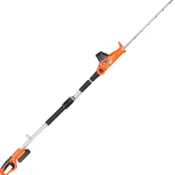VEVOR Electric Hedge Trimmer, 1200 RPM, 6.2 - 7.8 Ft Extendable, Pole Hedge Trimmer for High Branch, 20V Battery, Cordless Hedge Trimmer with 20 in Blade, 5 Angles Adjustable for Yard Garden