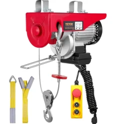 VEVOR Electric Hoist, 1320 lbs Lifting Capacity, 1150W 110V Electric Steel Wire Winch with 14ft Wired Remote Control, 40ft Single Cable Lifting Height & Pure Copper Motor, for Garage Warehouse Factory