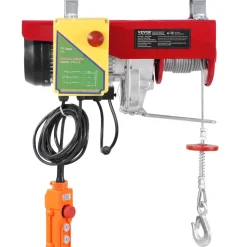 VEVOR Electric Hoist, 2200 lbs 120V Electric Winch with 328 ft Wireless & 14 ft Wired Remote Control, 40 ft Single Cable Lifting Height, Single/Double Slings, Lift Hoist for Garage Warehouse Factory