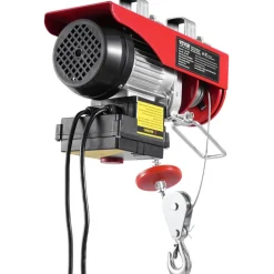 VEVOR Electric Hoist, 440 lbs 120V Electric Winch with 328 ft Wireless & 14 ft Wired Remote Control, 40 ft Single Cable Lifting Height, Single/Double Slings, Lift Hoist for Garage Warehouse Factory