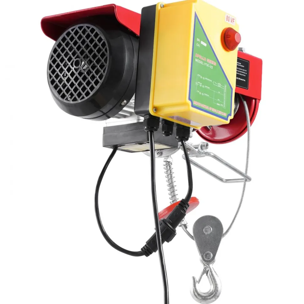 VEVOR Electric Hoist, 1760 lbs 120V Electric Winch with 328 ft Wireless Remote Control, 40 ft Single Cable Lifting Height, Single/Double Slings, Emergency Stop, Lift Hoist for Garage Warehouse Factory