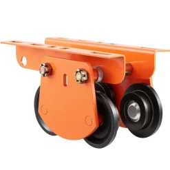 VEVOR Electric Hoist Manual Trolley, 2200 lbs/1 Ton Load for PA600 PA700 PA800 PA900 PA1000, Push Beam Trolley with Dual Wheels, 2.68"-4.33" Adjustable Beam Flange Width for Straight & Curved I-Beam