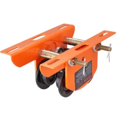 VEVOR Electric Hoist Manual Trolley, 1100 lbs/0.5 Ton Capacity for PA200 PA250 PA300 PA400 PA500, Push Beam Trolley with Dual Wheels, 2.36"-4.72" Adjustable Flange Width for Straight Curved I Beam