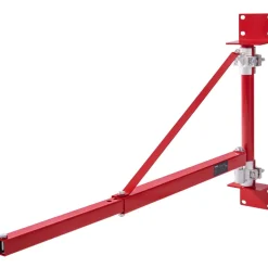 VEVOR Electric Hoist Support Arm, 1320 lbs Max Load Capacity, Electric Hoist Holder Swing Arm with Pole, Steel Hoist Frame, 180° Swivel Scaffold Hoist Lifting Arm, Winch Hoist Arm for Workshop, Garage