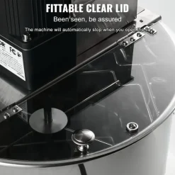 VEVOR Electric Honey Extractor, 4/8 Frames Honey Spinner Extractor, Stainless Steel Beekeeping Extraction, Apiary Centrifuge Equipment with Height Adjustable Stand, Honeycomb Drum Spinner with Lid
