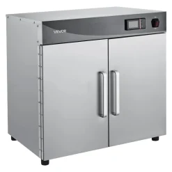 VEVOR Electric Hot Box Food Warmer, 4-Tier Commercial Warming Cabinet with Water Tray, Double-Door and Adjustable Shelves, Stainless Steel Food Warmer Cabinet, for Restaurant, Kitchen, Pizza, Chicken