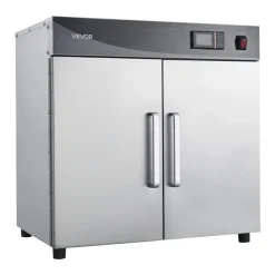VEVOR Electric Hot Box Food Warmer, 4-Tier Commercial Warming Cabinet with Water Tray, Double-Door and Adjustable Shelves, Stainless Steel Food Warmer Cabinet, for Restaurant, Kitchen, Pizza, Chicken