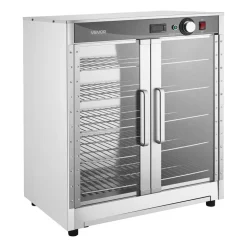 VEVOR Electric Hot Box Food Warmer, 5-Tier Commercial Warming Cabinet with Water Tray, Double-Door and Adjustable Shelves, Stainless Steel Food Warmer Cabinet, for Restaurant, Kitchen, Pizza, Chicken