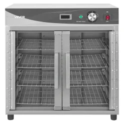 VEVOR Electric Hot Box Food Warmer, 4-Tier Commercial Warming Cabinet with Water Tray, Glass Door and Adjustable Shelves, Stainless Steel Food Warmer Cabinet, for Restaurant, Kitchen, Pizza, Chicken