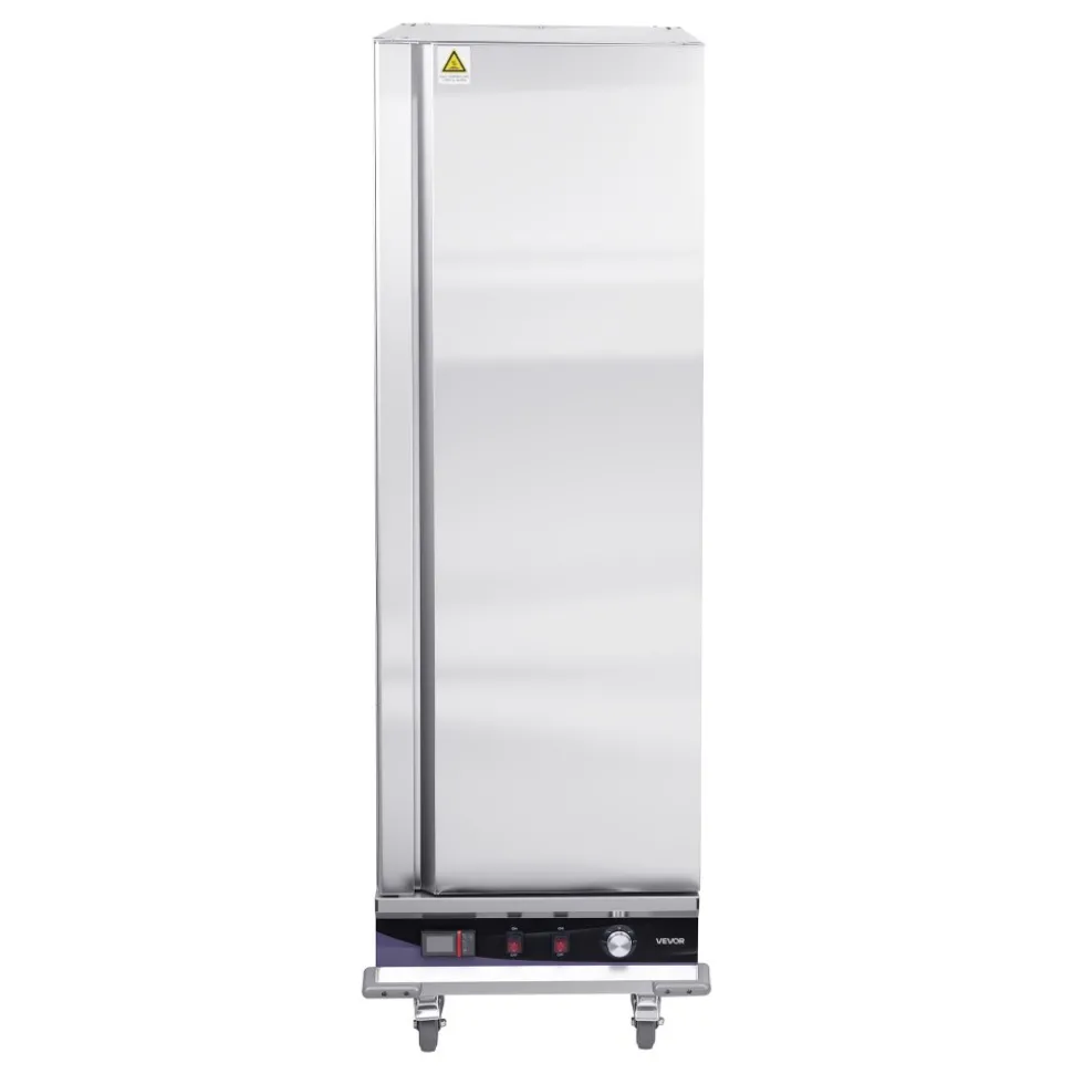 VEVOR Electric Hot Box Food Warmer, 16-Tier Commercial Warming Cabinet with Water Tray, Single-Door and Adjustable Shelves, Stainless Steel Food Warmer Cabinet, for Restaurant, Kitchen, Pizza, Chicken