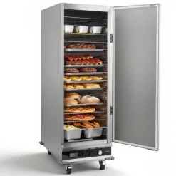 VEVOR Electric Hot Box Food Warmer, 16-Tier Commercial Warming Cabinet with Water Tray, Single-Door and Adjustable Shelves, Stainless Steel Food Warmer Cabinet, for Restaurant, Kitchen, Pizza, Chicken