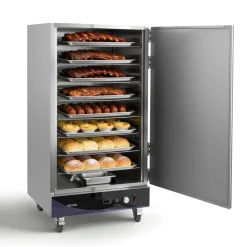 VEVOR Electric Hot Box Food Warmer, 8-Tier Commercial Warming Cabinet with Water Tray, Single-Door and Adjustable Shelves, Stainless Steel Food Warmer Cabinet, for Restaurant, Kitchen, Pizza, Chicken