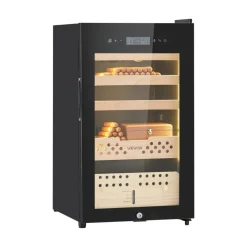 VEVOR Electric Humidor, 70L, 400 Counts Electric Cigar Humidor Cabinet with Compressor Cooling, Constant Humidity & Temperature Control, Spanish Cedar Wood Shelves & Drawers, 4 Layers, for Household