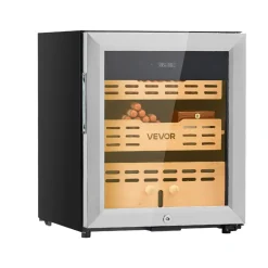 VEVOR Electric Humidor, 50L, 300 Counts Electric Cigar Humidor Cabinet with Compressor Cooling, Constant Humidity & Temperature Control, Spanish Cedar Wood Shelves & Drawers, 2 Layers, for Household