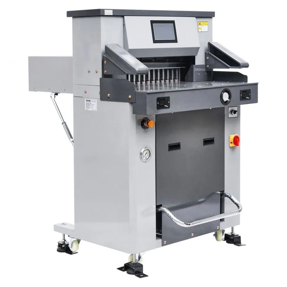 VEVOR Electric Hydraulic Paper Cutter, Heavy Duty Paper Cutter Machine, 1.57 in / 40 mm Cutting Thickness, 18 in / 457.2 mm Cutting Width, Industrial Paper Trimmer with Button Control