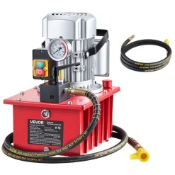 VEVOR Electric Hydraulic Pump, 750W 10,000 PSI, 120V Single Acting Electric Driven Hydraulic Pump Power Pack Unit, with Manual Valve, 2.1 Gallon / 8L, for Punching, Bending, Single Acting Cylinders