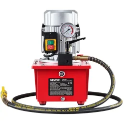 VEVOR Electric Hydraulic Pump, 750W 10,000 PSI, 120V Single Acting Electric Driven Hydraulic Pump Power Pack Unit, with Manual Valve, 2.1 Gallon / 8L, for Punching, Bending, Single Acting Cylinders