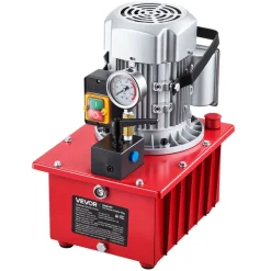 VEVOR Electric Hydraulic Pump, 750W 10,000 PSI, 120V Single Acting Electric Driven Hydraulic Pump Power Pack Unit, with Manual Valve, 2.1 Gallon / 8L, for Punching, Bending, Single Acting Cylinders