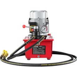 VEVOR Electric Hydraulic Pump, 750W 10,000 PSI, 120V Double Acting Electric Driven Hydraulic Pump Power Pack Unit, with Manual Valve, 2.1 Gallon / 8L, for Punching, Bending, Double Acting Cylinders