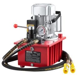 VEVOR Electric Hydraulic Pump, 750W 10,000 PSI, 120V Double Acting Electric Driven Hydraulic Pump Power Pack Unit, with Manual Valve, 2.1 Gallon / 8L, for Punching, Bending, Double Acting Cylinders