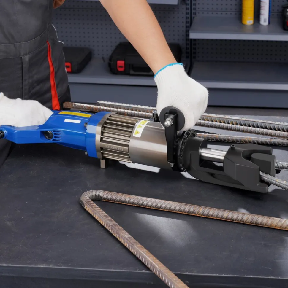 VEVOR Electric Hydraulic Rebar Bender, 1500W Portable Rebar Bending Machine, Bending up to 3/4 Inch #6 (6-20mm) within 4 Seconds, High Power Steel Rebar Bender w/ Tool Case Oil Can,Black Blue RN-22