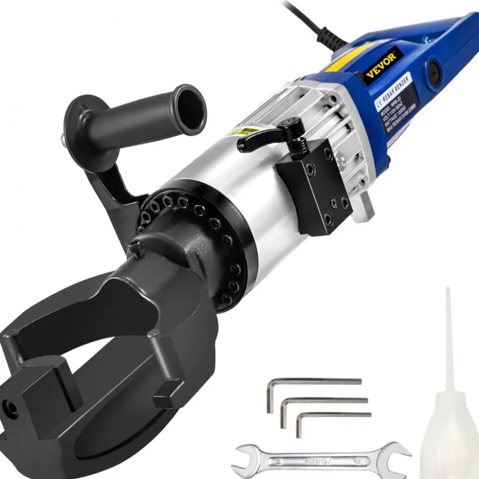 VEVOR Electric Hydraulic Rebar Bender, 1.2 KW 0.9 inch 22 mm Hand Held Rebar Bender 110 V Portable Electric Rebar Bender, within 5 s