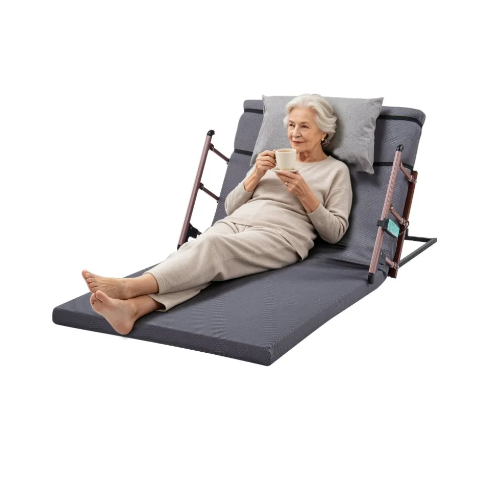 VEVOR Electric Lifting Backrest for Bed, 300 lbs Capacity, 4-68° Adjustable Lifting Bed Backrest, with Folable Guardrail & Headrest, Machine Washable, Assist Pregnant Women Elderly Patient Handicap