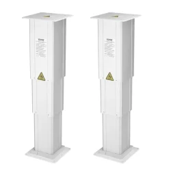 VEVOR Electric Lifting Column System, 260 lbs Lift Table, 14.2-31.1 in Height Range, Three-stage Adjustable Desk Column, Telescopic Table Leg, Comes with Power-Supply Option to Control up/Down Motion