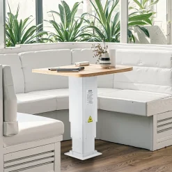 VEVOR Electric Lifting Column System, 176 lbs Lift Table, 14.2-31.1 in Height Range, Three-stage Adjustable Desk Column, Telescopic Table Leg, Comes with Power-Supply Option to Control up/Down Motion