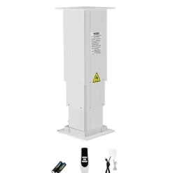 VEVOR Electric Lifting Column System, 176 lbs Lift Table, 14.2-31.1 in Height Range, Three-stage Adjustable Desk Column, Telescopic Table Leg, Comes with Power-Supply Option to Control up/Down Motion