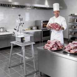 VEVOR Electric Meat Bandsaw Stand, Floor Stand with Adjustable Height, Stable H-Shaped Frame, Anti-Slip Foot Pads, for Our Bone Saw Machine, Compatible with Models BS-130 & BS-250