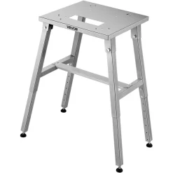 VEVOR Electric Meat Bandsaw Stand, Floor Stand with Adjustable Height, Stable H-Shaped Frame, Anti-Slip Foot Pads, for Our Bone Saw Machine, Compatible with Models BS-130 & BS-250