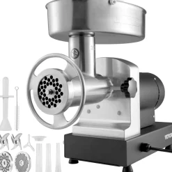 VEVOR Electric Meat Grinder, 992 Lb/H Capacity, 1100W (4600W MAX) Industrial Meat Mincer with 2 Blade, 3 Grinding Plates, Sausage Maker & Kubbe Kit Carbon Steel Commercial Meat Grinder, ETL Listed